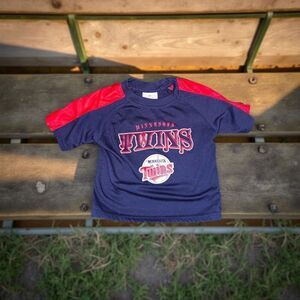 Minnesota Twins Jersery True Fan Stitched Logo Thick Navy Blue MLB Youth Size XL